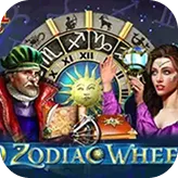 Roue du zodiaque avec personnages médiévaux et symboles astrologiques